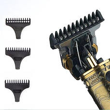 Акумуляторна машинка для стрижки VGR V-085 (тример для стрижки волосся та бороди), бронзова, фото 3