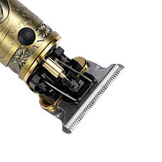 Акумуляторна машинка для стрижки VGR V-085 (тример для стрижки волосся та бороди), бронзова, фото 2