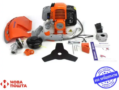 Профессиональный бензиновий тример мотокоса Husqvarna 495 R, Мощная бензокоса для сада 5 квт, Бензо триммер - фото 1 - id-p2716345707