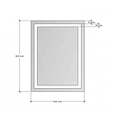 Дзеркало з супер холодним LED підсвічуванням (11000К) 800 х 600 мм, фото 4