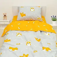 Постільна білизна 25382 підліткова дитяча ранфорс котон полуторна з собачками для хлопчика або дівчинки