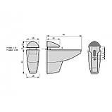 Кріплення для полиці Camelar L=75 H=60 чорний, фото 2