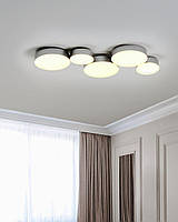 Дизайнерський світлодіодний світильник стельовий LUGA, колір срібло