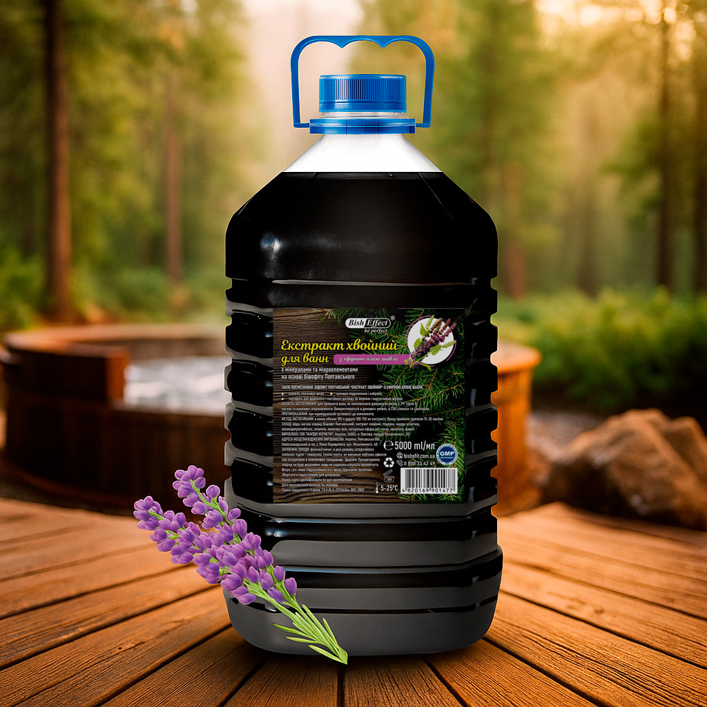 Бішофіт Полтавський Екстракт хвойний з ефірною олією шавлії 5000 мл - засіб для домашніх спа-ванн, фото 1