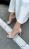 Бежеві босоніжки на шпильці закрита п'ята 38 39 40, фото 7