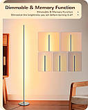 Світлодіодна кутова лампа EDISHINE, набір з 2 мінімалістських затемнюваних ламп з пультом дистанційного керування, 57,5 дюймів, фото 4