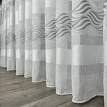 Тюль льон з мережкою №9197 сірий оптом, фото 4