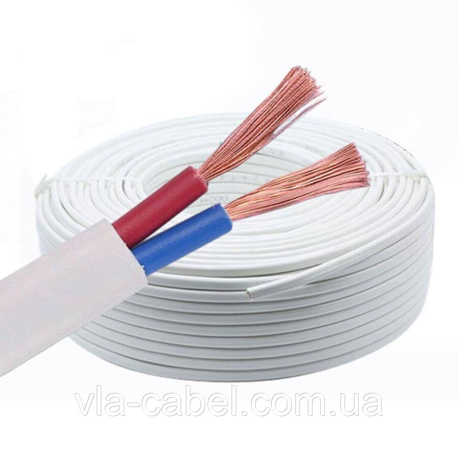 Кабель круглий ПВС 2х0,75 мідний гнучкий Одеса ГОСТ (бухта 100м), фото 1