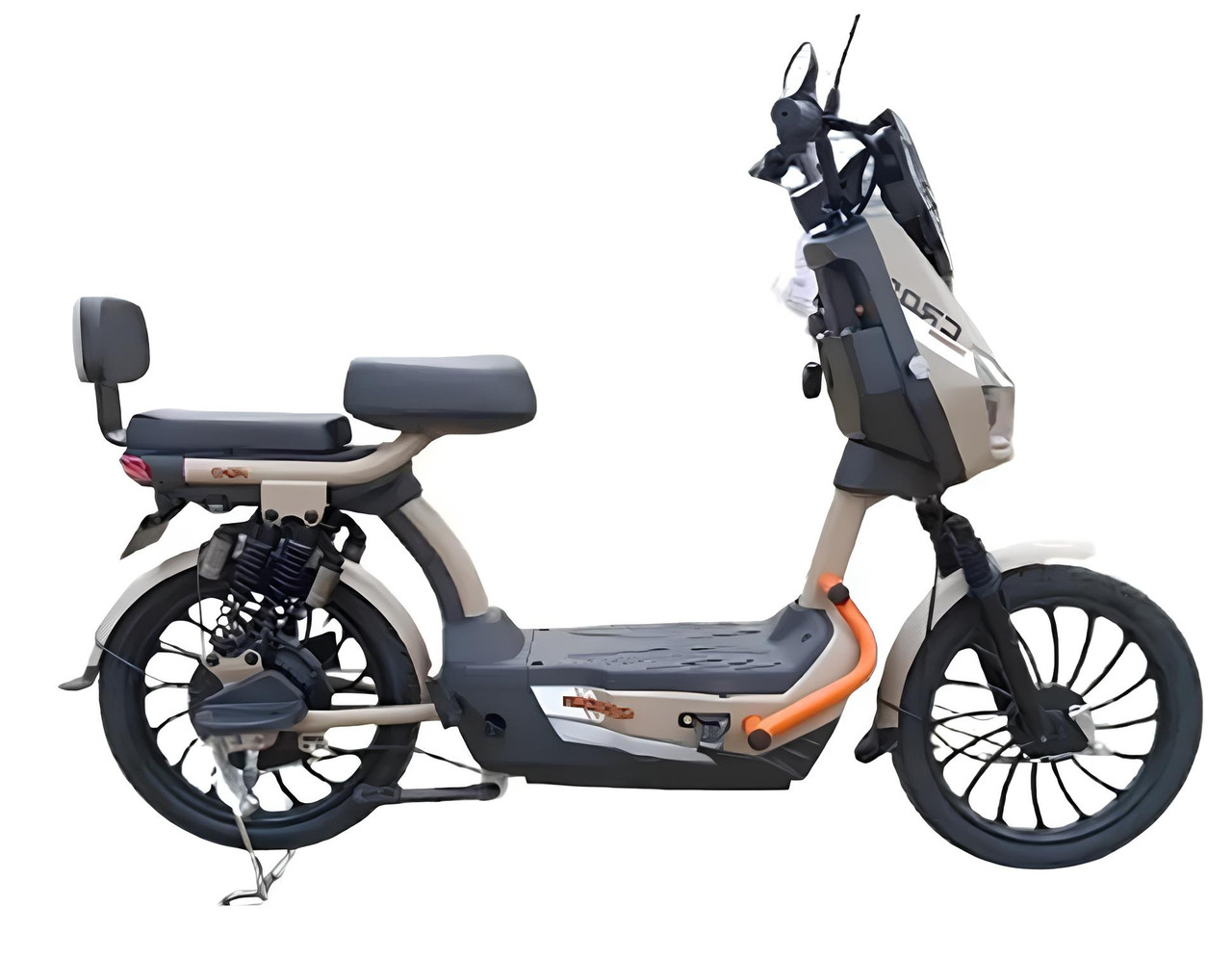 Електричний акумуляторний велоскутер Crosser CR-6 PRO 600 Вт 60v 20ah Бежевий, фото 1