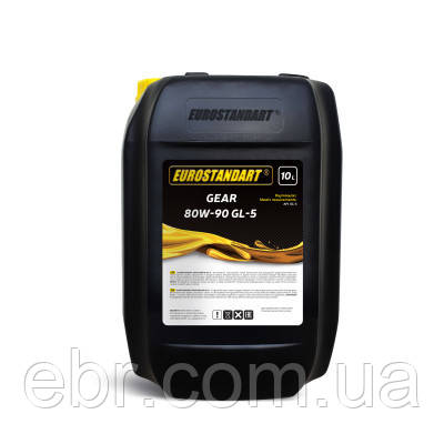 Олива в задній, передній мости мінеральна Eurostandart GEAR 80W-90 GL-5 - 10л, фото 1
