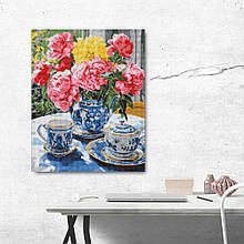 Алмазна мозайка 40*50 "Чаювання на веранді" №7968, Ідейка