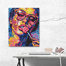 Алмазна мозайка 40*50 "Дівчина з цукеркою" No8071, Ідейка