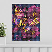 Алмазна мозайка 30*40 "Золотий метелик" No8161, Ідейка