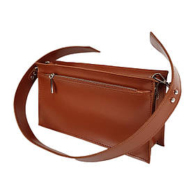 Сумка женская "Паола" натуральная кожа, колір гончарна глина