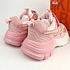 Рожеві кросівки для дівчинки на липучці з градієнтною біло-рожевою підошвою тм Bi&Ki, фото 7