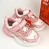 Рожеві кросівки для дівчинки на липучці з градієнтною біло-рожевою підошвою тм Bi&Ki, фото 9