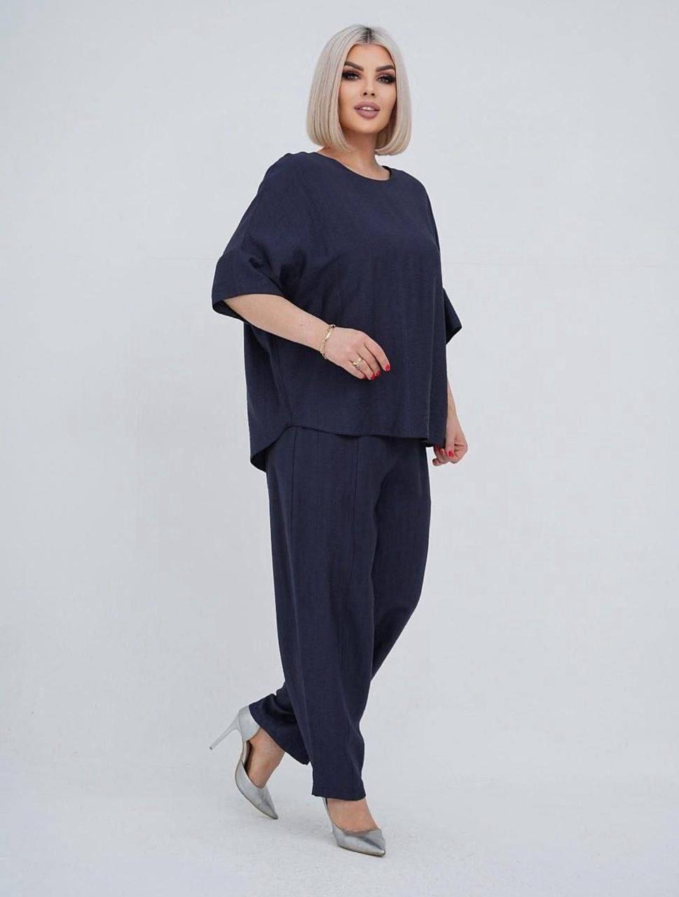 Стильний жіночий костюм, тканина "Жатка" 54, 56, 58, 64, 66 розмір 54