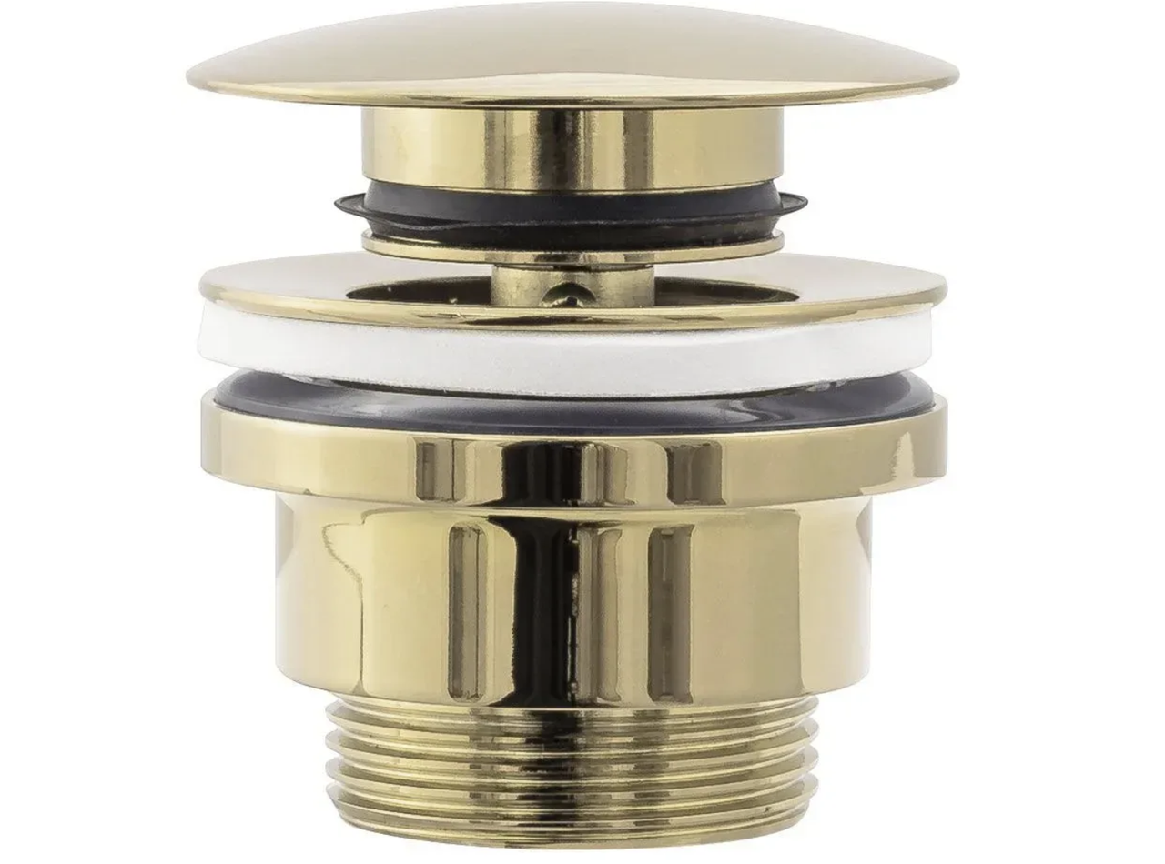 Донний клапан для раковини REA CLICK-CLACK GOLD універсальний, фото 1