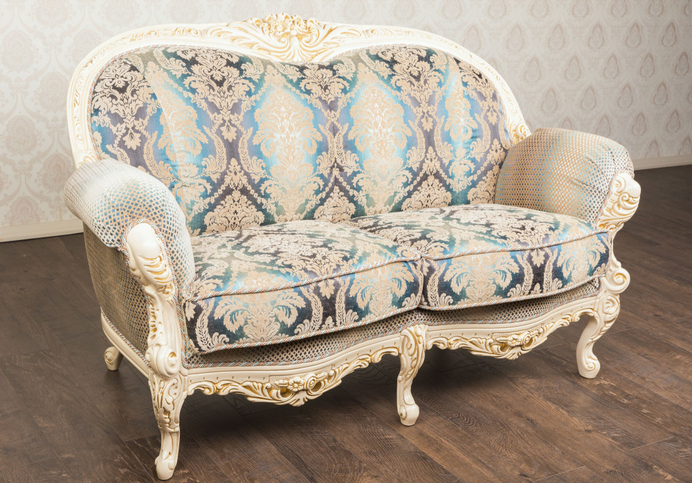 Диван класичний двомісний в стилі Бароко Ніка (преміум клас) натуральне дерево, фото 1