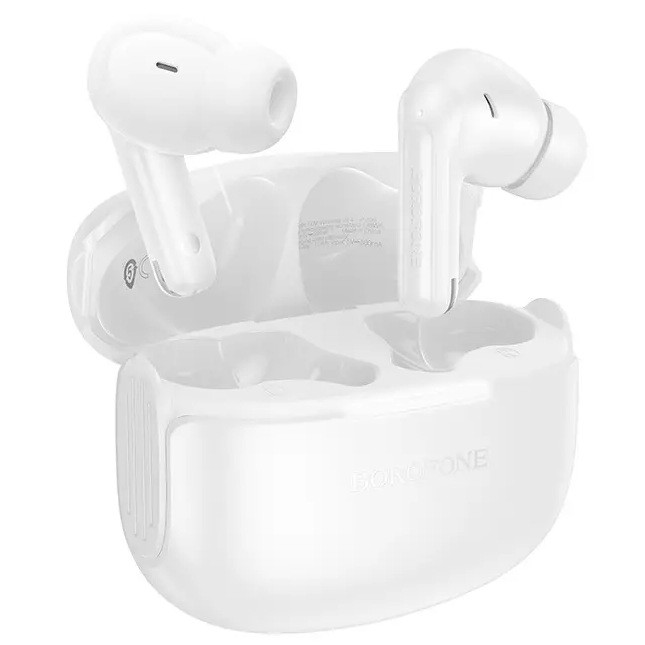 Безпровідні навушники в кейсі з мікрофоном BOROFONE FQ9 300mAh, 35mAh Білий, фото 1