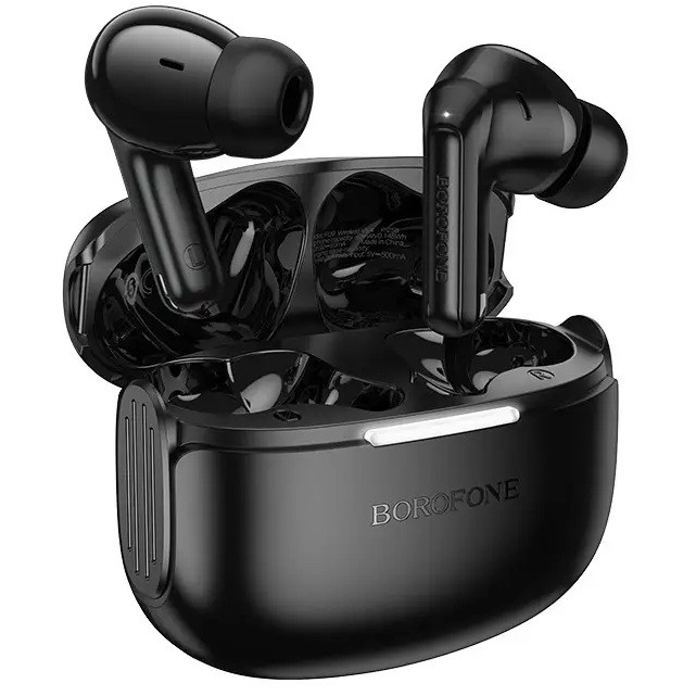 Безпровідні навушники в кейсі з мікрофоном BOROFONE FQ9 300mAh, 35mAh Чорний, фото 1