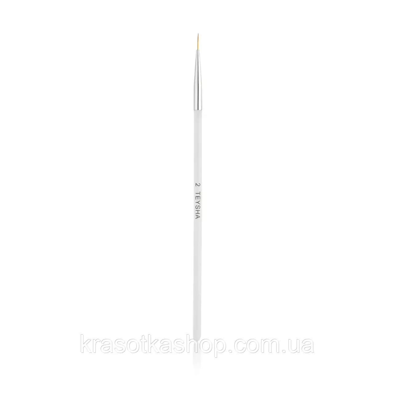 Пензель для тонких ліній (лайнер) Teysha №2, прозора ручка, фото 1