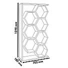 Вертикальний стелаж соти з натуральної сосни на 7 відділень Стелажі для квітів та декору в будинок або офіс, фото 10