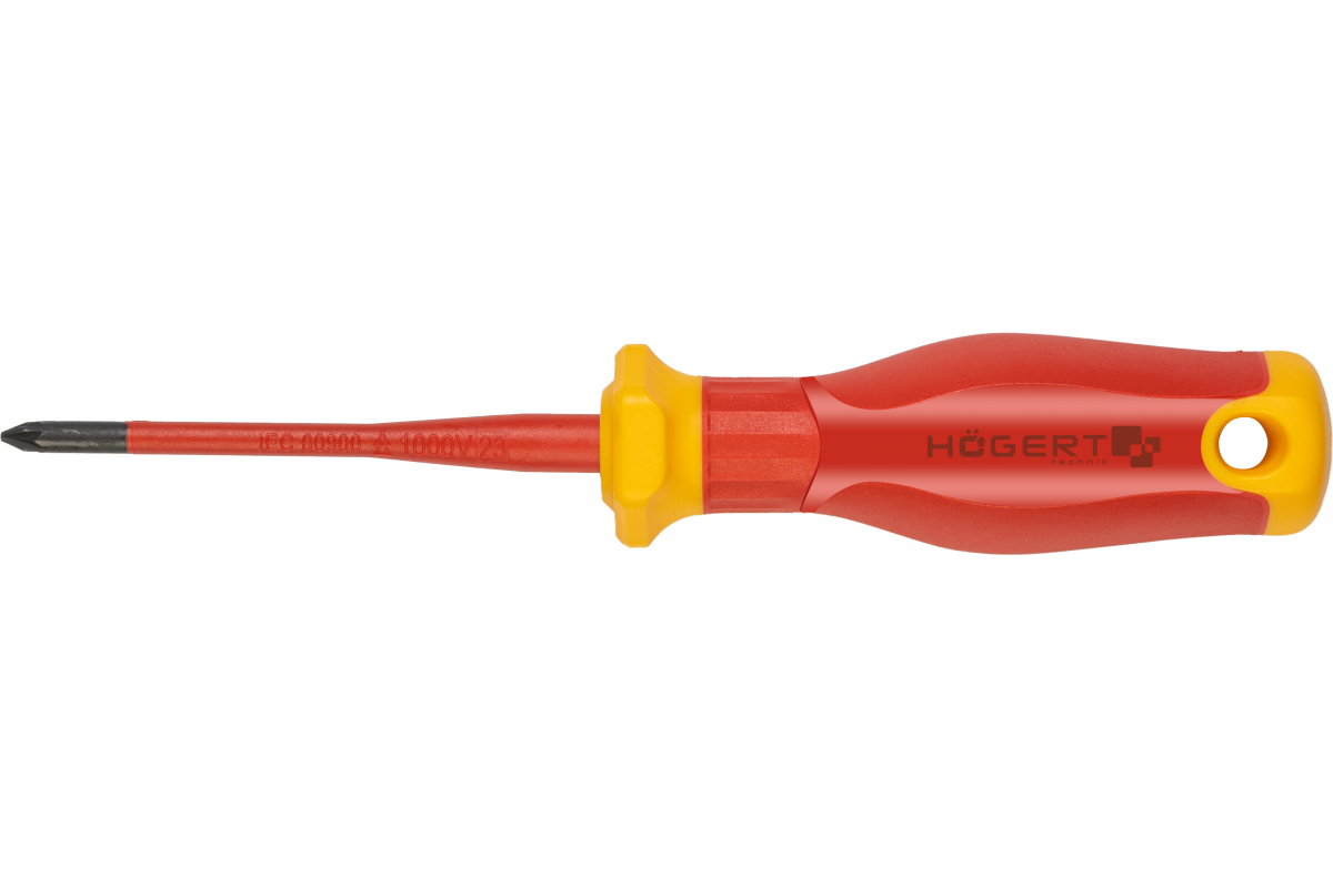 Діелектрична викрутка PZ1 80 мм SLIM S2 1000V професійна ізоляція (HT1S968-1), фото 1