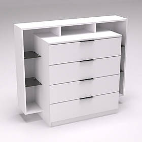 Комод Крістал, Білий, 1200/450/1000