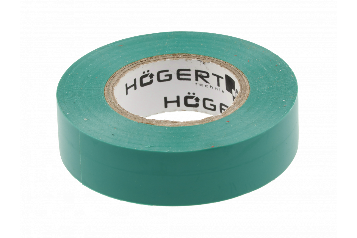 Ізоляційна стрічка Hogert зелена 0.13мм x 19мм x 20м (HT1P284), фото 1