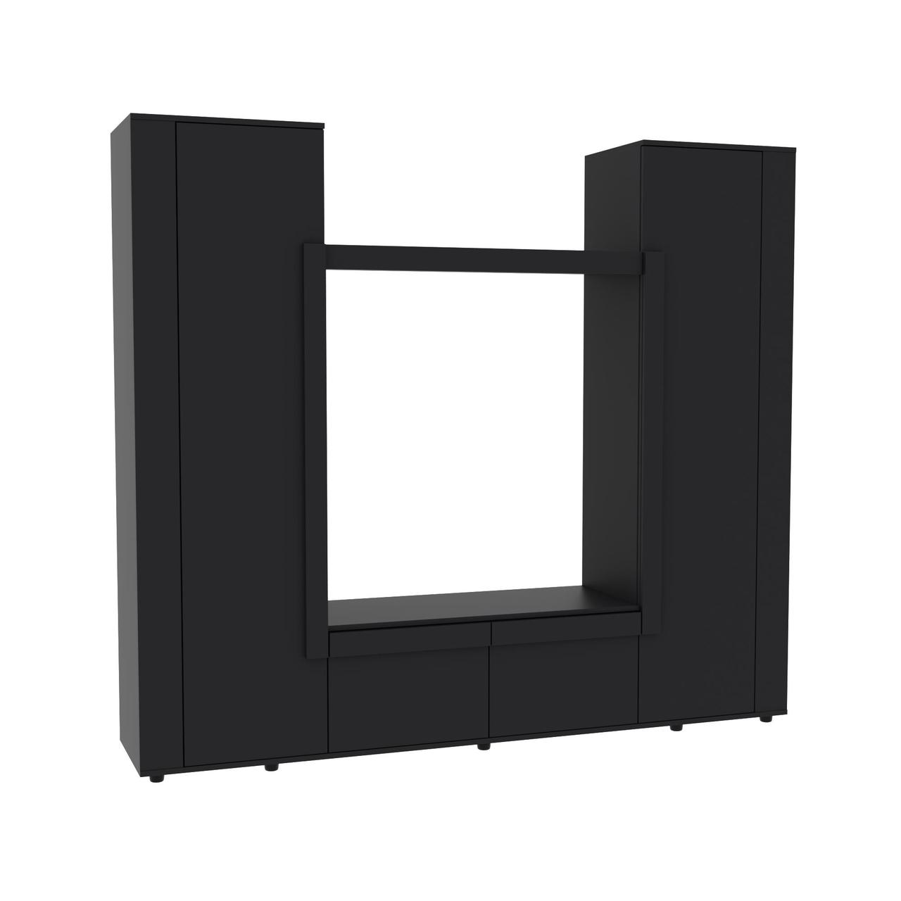 Стінка у вітальню під ТВ Ехо-4, Антрацит, 2080х420х1850, фото 1