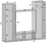 Стінка у вітальню під ТВ Ехо-4, Антрацит, 2080х420х1850, фото 4