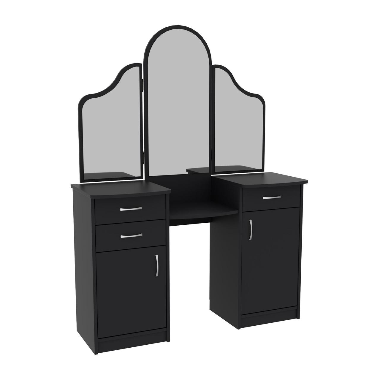 Стіл туалетний Трюмо Діана, Антрацит, 1200/420/1630, фото 1