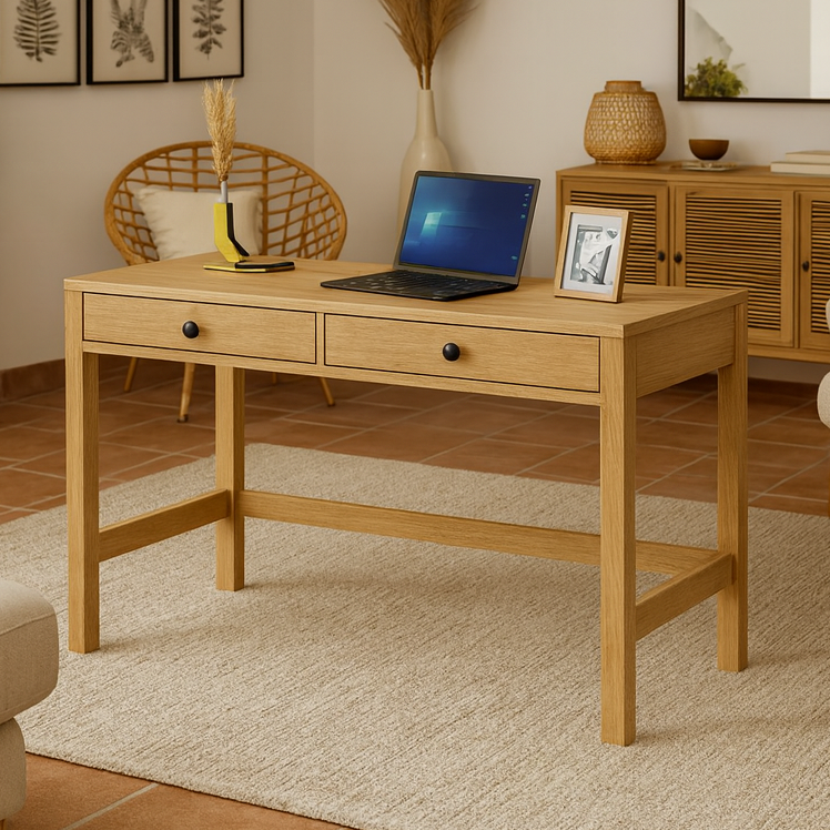 Письмовий стіл-консоль "Хамес" із натурального дерева ясен, фото 1