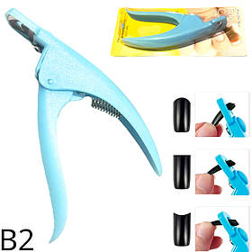 Типсоріз (каттер, книпсер, кусачки) для обрізання тіпс та штучних нігтів. Блакитний- В2