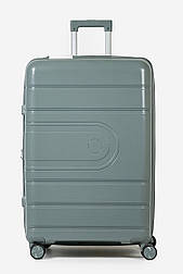 Велика пластикова валіза Tourist 606-1-DGRN зелена