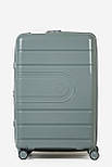 Велика пластикова валіза Tourist 606-1-DGRN зелена, фото 3