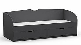 Ліжко односпальне L-10, Антрацит, 2030х934х766