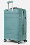Велика пластикова валіза Tourist 606-1-GRN зелена, фото 5