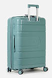 Велика пластикова валіза Tourist 606-1-GRN зелена, фото 4