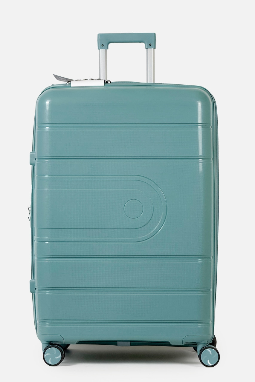 Велика пластикова валіза Tourist 606-1-GRN зелена, фото 1