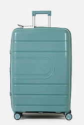 Велика пластикова валіза Tourist 606-1-GRN зелена