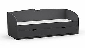 Ліжко односпальне L-6, Антрацит, 2030х834х766