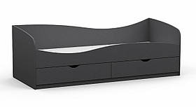 Ліжко односпальне L-7, Антрацит, 2030х834х680