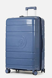 Велика пластикова валіза Tourist 606-1-NV синя
