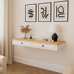 Письмовий підвісний стіл "Хамес" з натурального дерева