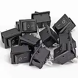 Міні-перемикач кулісного типу SPST чорний 10x15мм, фото 2