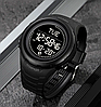 Годинник чоловічий наручний спортивний Skmei 2166 Compass з компасом і крокоміром (Чорний), фото 4