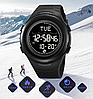 Годинник чоловічий наручний спортивний Skmei 2166 Compass з компасом і крокоміром (Чорний), фото 6