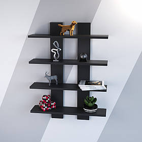 Полиця навісна П-4, Антрацит, 600/120/800